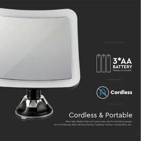 Oglindă LED cosmetică LED/3,2W/4,5V IP44