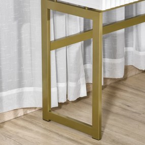 HOMCOM Masa de Toaleta din MDF si Metal Masa de Machiaj cu 3 Sertare
