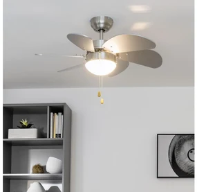 Ventilator de tavan ZEVENTI FAMARA 1xE14/60W/230V gri