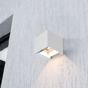 Lampă LED solară de perete cu senzor, 9W/5V, IP65, 2600 mAh, albă