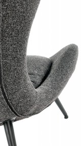 Fotoliu Atlantis antracit/negru H106 cm