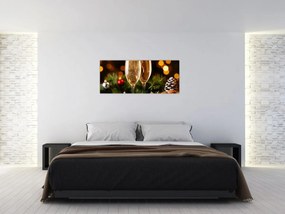 Tablou - Pahar de șampanie (120x50 cm)