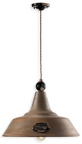 Lustra design retro realizat manual din ceramica si metal GRUNGE