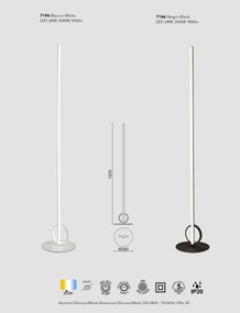 Lampadar LED design modern minimalist KITESURF alb