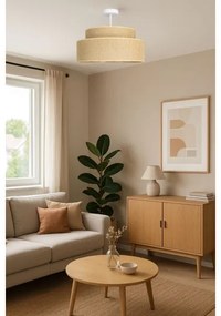 Lustră aplicată BOHO 1xE27/60W/230V bej