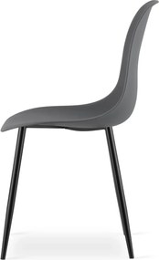 Scaun OSAKA gri inchis cu picioare negre