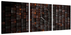 Tabloul abstract modern (cu ceas) (90x30 cm)