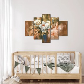 Tablou -Buchet de flori pictat (150x105 cm)