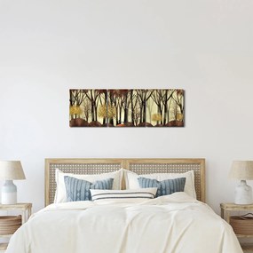 Tablou - Pădure decorativă (cu ceas) (90x30 cm)