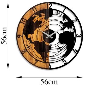 Ceas de perete d. 56 cm 1xAA lemn/metal