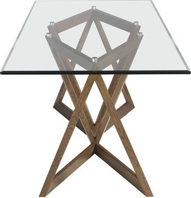 Masa de sufragerie in stil modern cu blat din sticla 180x90cm