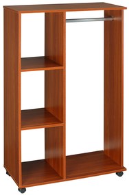 HOMCOM Dulap Penderie Dulap Depozitare Mobil Plăci de Particule Culoare Nuc | Aosom Romania