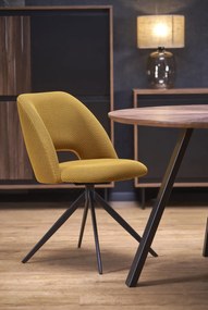 Masa rotunda Danilo nuc/negru ø120/h74 cm