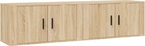 vidaXL Dulapuri TV montate pe perete 2 buc stejar sonoma 80x34,5x40 cm
