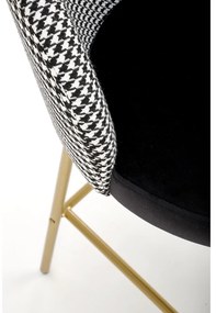 Scaun de bar Bertold, negru