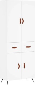 vidaXL Dulap înalt, alb, 69,5x34x180 cm, lemn compozit