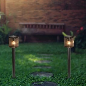 Lampă solară LED exterior cu senzor, 2,5W, 3,7V, 3000K, IP54, 2000 mAh, negru