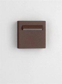 Spot aplicat exterior LED 3000K, IP65 RECTO corten