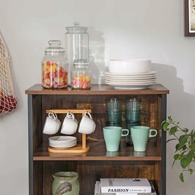 Comodă FIRA maro/negru