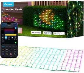 Govee - LED RGBIC Plasă luminoasă pentru exterior 143x85cm Wi-Fi Matter IP65