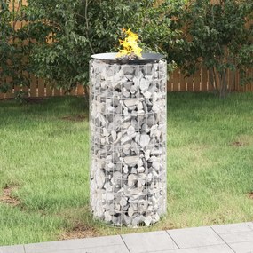 153559 vidaXL Vatră de foc din gabion Ø 50 cm fier galvanizat