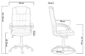 Scaun de birou reglabil si rotativ OFF 010 negru