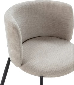 Set de scaune de sufragerie bej 2 buc. tapițat Ginny – MOME