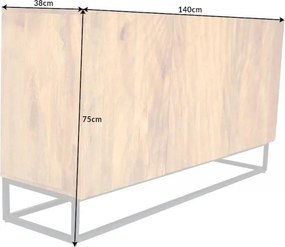 Comoda din lemn de mango Scorpion 140cm, maro