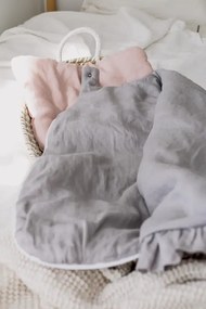 Sac de dormit pana la 9 luni, In Gri cu volanase by BabyLy cu umplutura antialergica BabySoft  , marimea S, 2 TOG pe tot parcursul anului