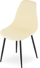 OFERTA Scaun crem OSAKA cu picioare negre II. calitate