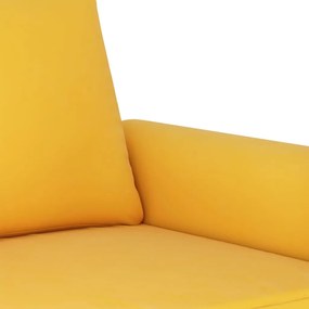 Canapea cu 2 locuri, galben, 140 cm, catifea Galben, 172 x 77 x 80 cm