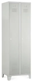 Dulap metalic, 60 x 50 x 190 cm, picioare fixe, încuietoare cilindrică, gri deschis - ral 7035