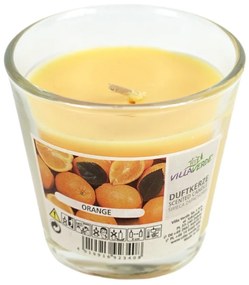 Lumanare parfumata in sticla ORANGE 7,5 cm portocaliu
