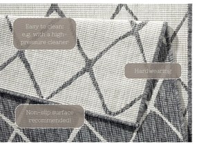 Covor adecvat pentru exterior NORTHRUGS Malaga, 80 x 250 cm, gri - crem