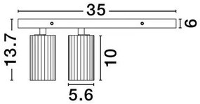 Plafoniera cu 2 spoturi GU10 ZELOS alb