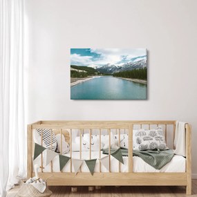 Tablou cu peisaj montan (90x60 cm)