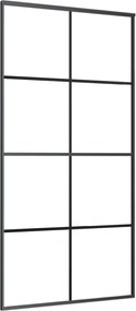 vidaXL Ușă glisantă, negru, 102,5x205 cm, aluminiu și sticlă ESG