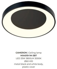 Plafoniera LED moderna CAMERON negru