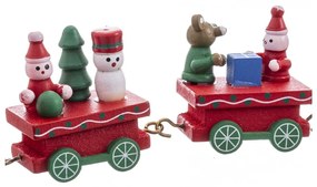 Figurină de Crăciun din lemn (înălțime 7,5 cm) Locomotive – Casa Selección