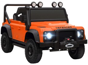 AIYAPLAY Vehicul electric pentru copii, 12V cu baterie, telecomandă, funcție muzicală, semnal acustic, LED-uri, Portocaliu | Aosom Romania