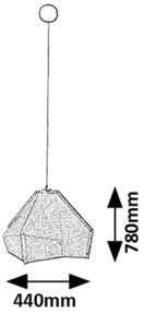 Lustra suspendata din material ecologic Lomiro