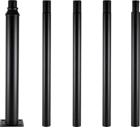 Brilagi - Stâlp metalic pentru iluminat exterior, 5 m, Ø 58 mm, negru