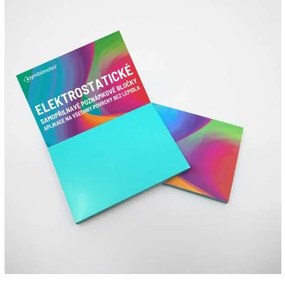 Bloc mic de notițe electrostatic Symbionotes 19 x 10 cm - 100 foi, turcoaz