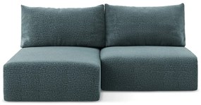 Colțar turcoaz extensibil/cu spațiu de depozitare (cu colț pe partea stângă) Kalena – Makamii