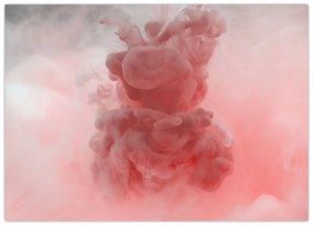 Tablou pe sticlă - Fum roșu (70x50 cm)