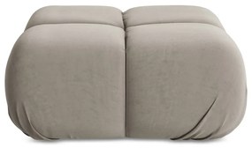 Taburet modular bej cu tapițerie din catifea Lokua – Makamii