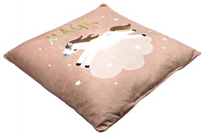 Pernuță unicorn culoarea roz 40x40 cm