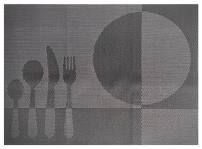 Suport farfurie Food gri închis, 30 x 45 cm, set 4 buc.