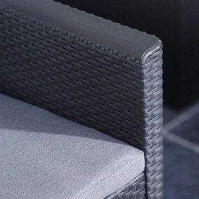 Set de mobilier de grădină Claire cu 5 locuri și masă cu perne, grafit