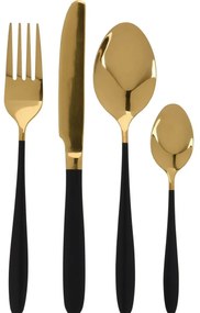 Set 16 piese tacâmuri Black Gold, auriu